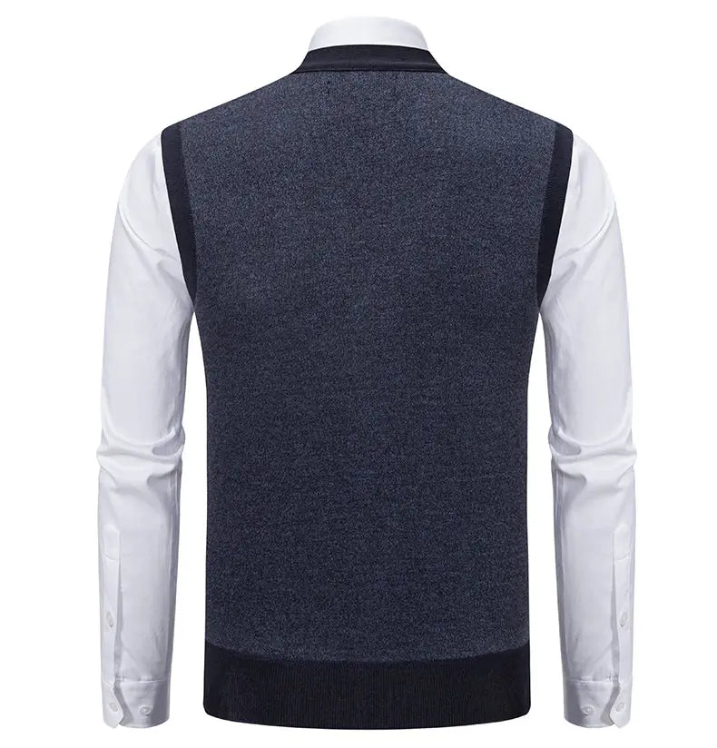 CN Strick Weste Slim Fit - Größe M Polyester Knopfverschluss