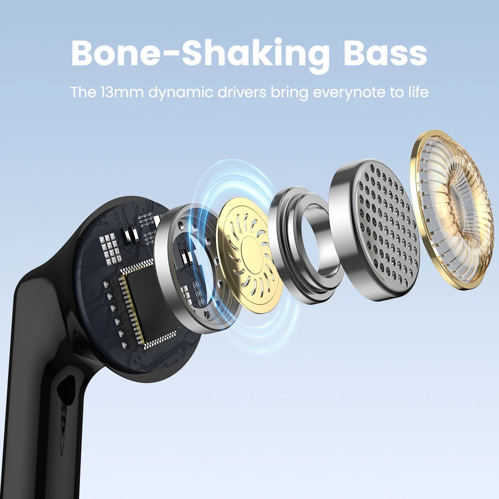 Bluetooth-Kopfhörer 2025: SOUNARC Q1 Earbuds 5.3 - 28h Playtime Crystal Clear Smart Touch Collection