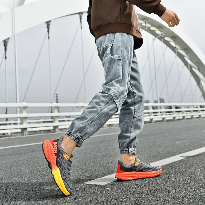 Sneakers Men Running Shoes Casual Marathon Breathable Lightweight Comfortable Outdoors Athletic Nonskid Walking Shoes for Men