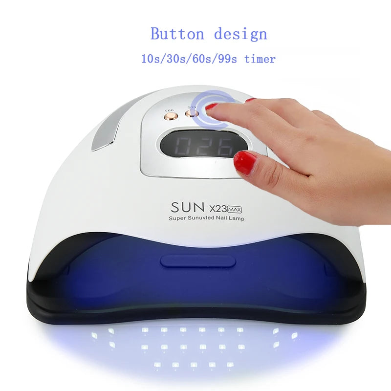 SUN X23MAX 81LEDs UV LED Nail Lamp For Drying Gel Nail Polish Professional Nail Dryer Light With 10/30/60/99s Timer Auto Sensor