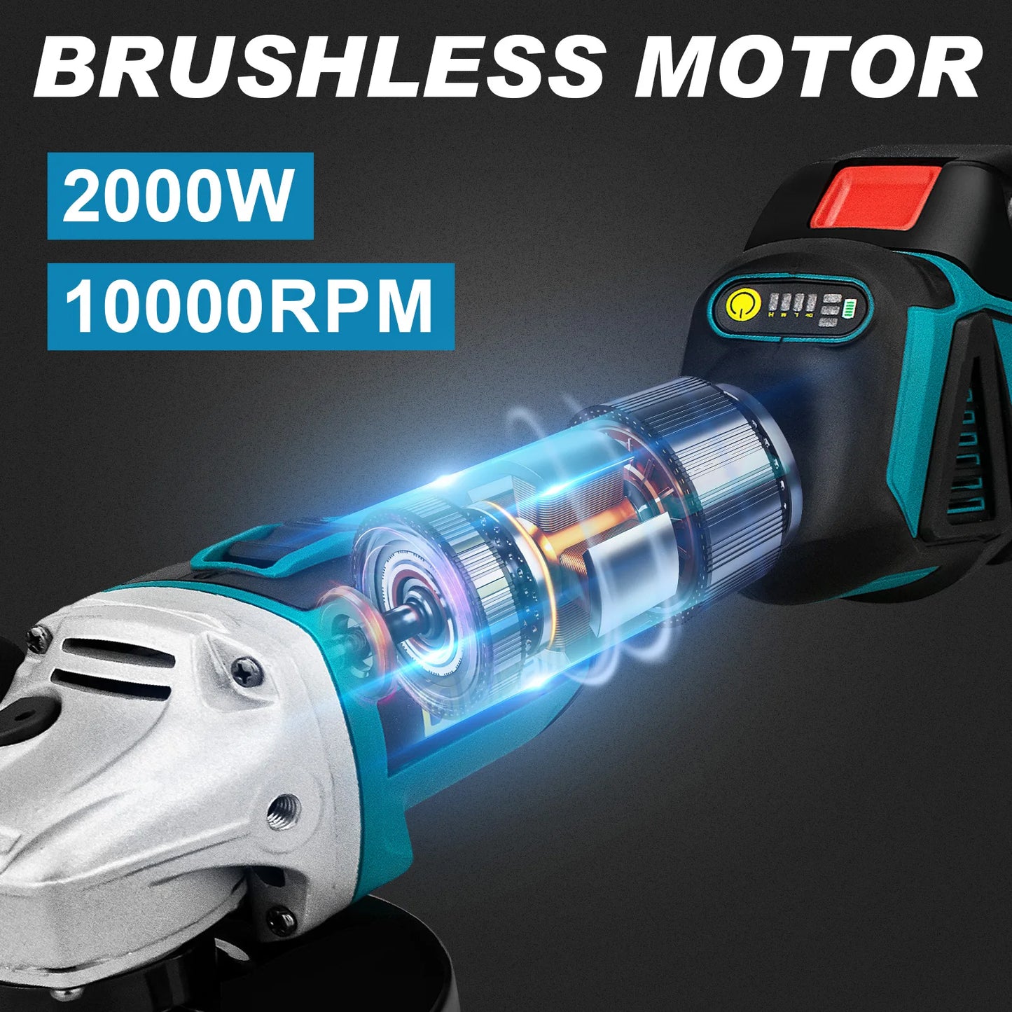 Winkelschleifer 2025: Gisam 125mm 4-Gang Brushless - Cordless Grinding Polishing Makita 18V Power Tools Collection