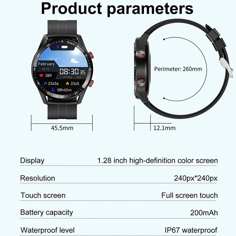 HiWatch Plus EKG/PPG Bluetooth - 180-220mAh 26mm 240x240