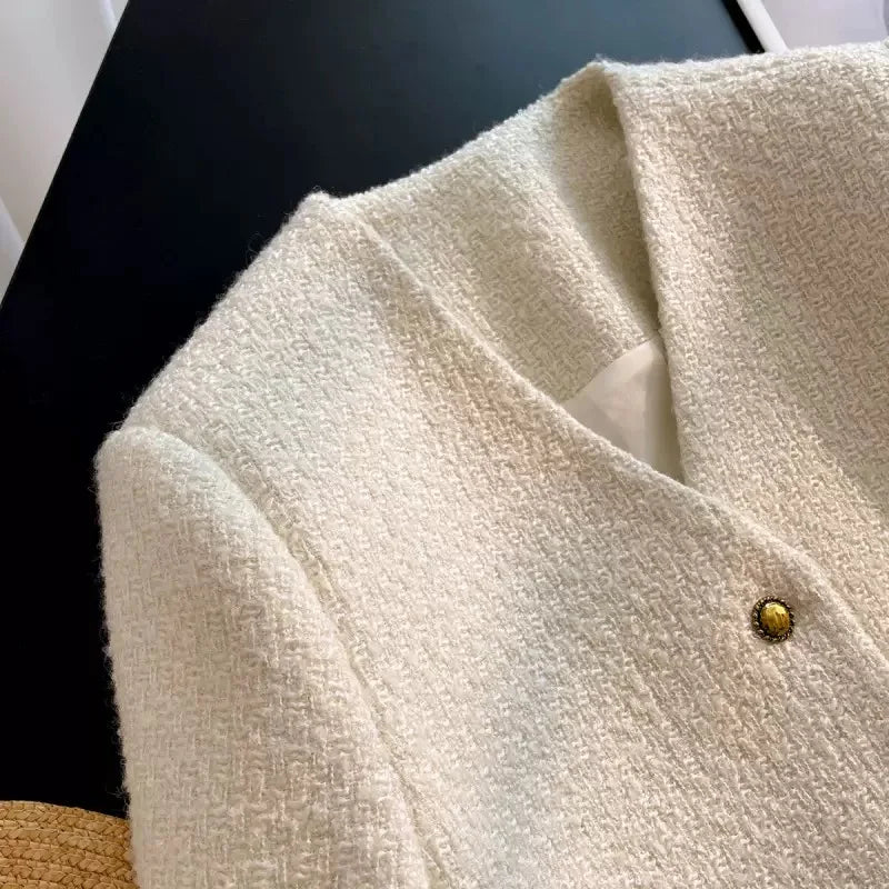 QBKDPUCN Cropped-Jacke V-Ausschnitt - Kapazität:M; Größe:S