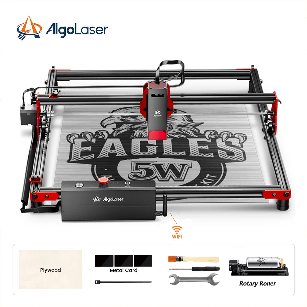 Laser-Gravur-Kit 2025: AlgoLaser DIY Rotary Roller 360° Rotation Engraving Cylindrical Objects Collection