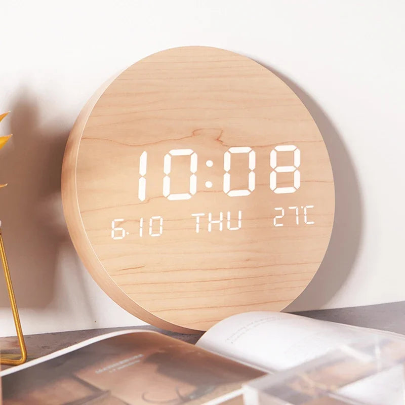 Kreativ Digital Wanduhr Einfach Großer Bildschirm Hängend Dual Zweck Uhr Temp Datum Woche Anzeige Stumm Uhr Indoor Wand Dekor