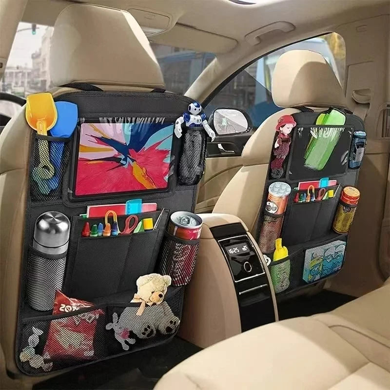 Auto Sitz Aufbewahrung Organizer Multifunktional Oxford Stoff Auto Rücken Multi Tasche Aufbewahrungstasche Mit Touch Screen Tablet Halter