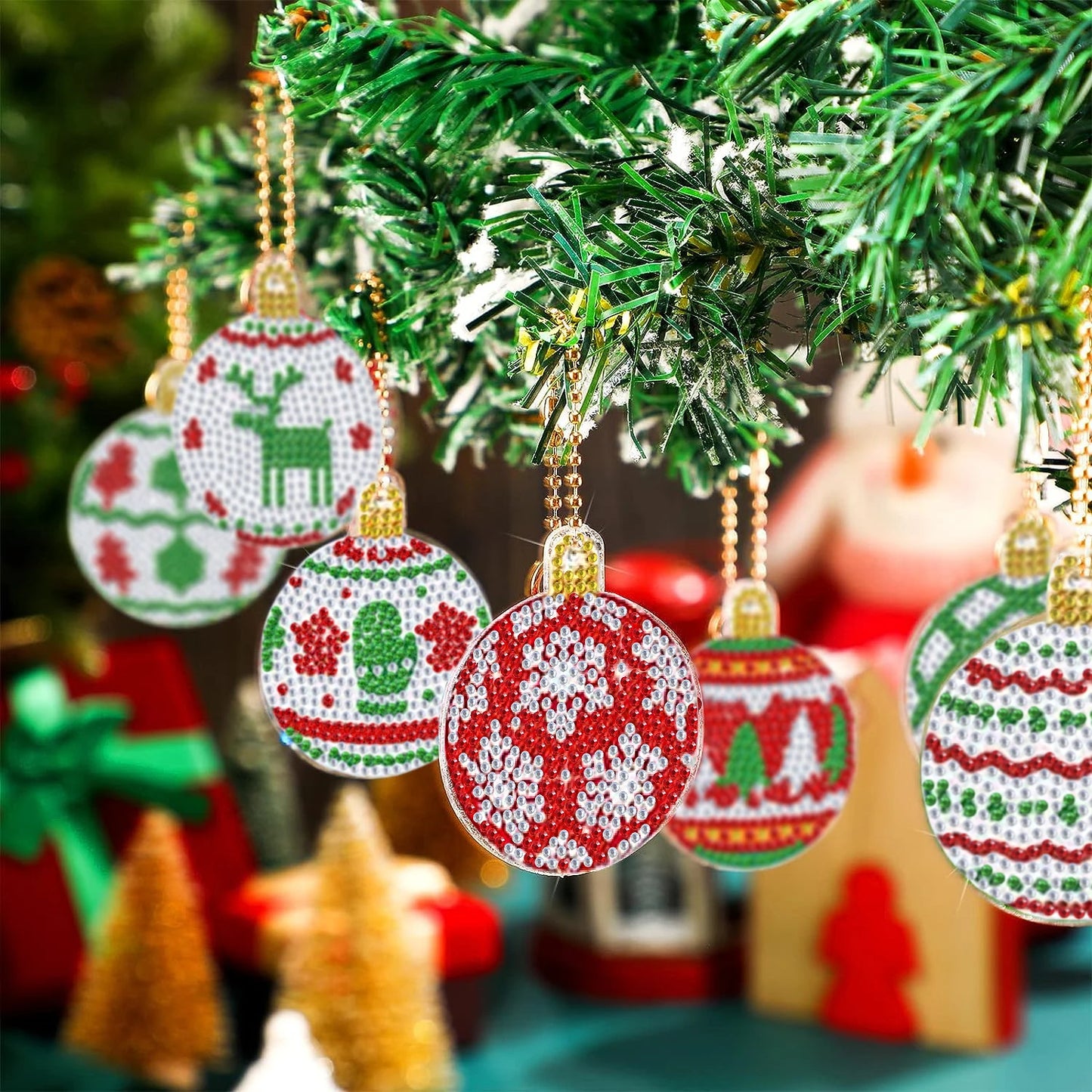 Canvas Diamant Malerei Beidseitig - Inhalt 15 Anhänger, Ø25mm