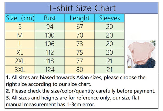 Female T-shirts Spring Summer Women Casual Shirt Urban Trend Short Sleeved Streetwear Home Outdoor Comfortable Tees