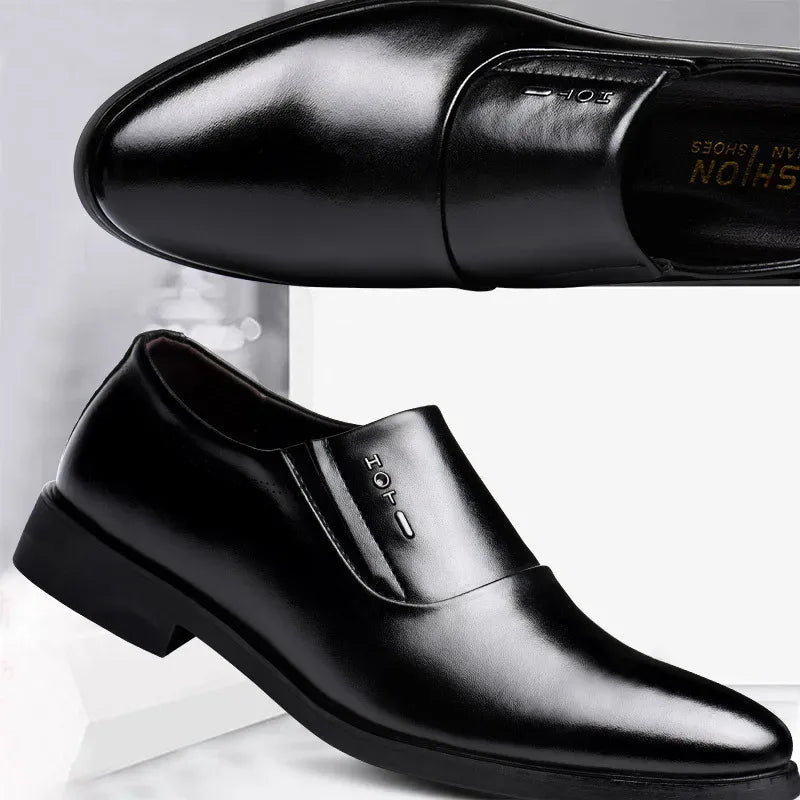 Elegant Men's Dress Shoes 2023 Summer Social Shoes Men's Fashion Elegant Formal Wedding Shoes Men's Set Office Oxford Shoe Men - Golden Bridge Store