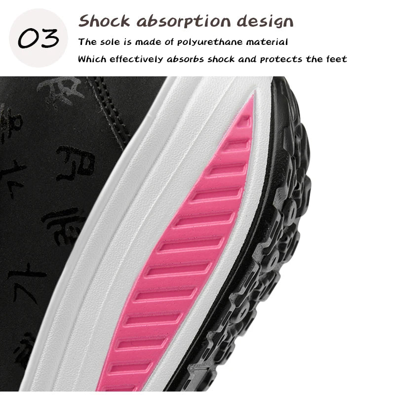 Walking Shoes Women Sneakers Fashion Platform Shake Shoes Thick Bottom Wedges Women Chunky Shoes