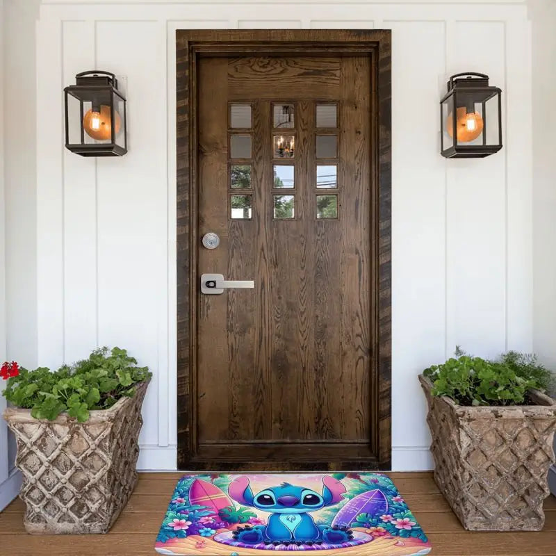 Custom Cartoon Stitch Floor Door Kitchen Bathroom Mat Anti-Slip Outdoor Doormat Bedroom Balcony Entrance Rug Carpet Footpad