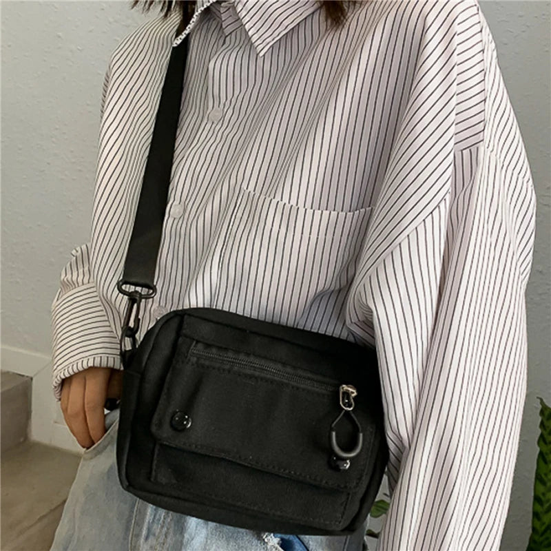 Umhängetasche 2025: Canvas Casual Versatile Fashion - Large Capacity Mobile Phone Coin Purse Women Collection