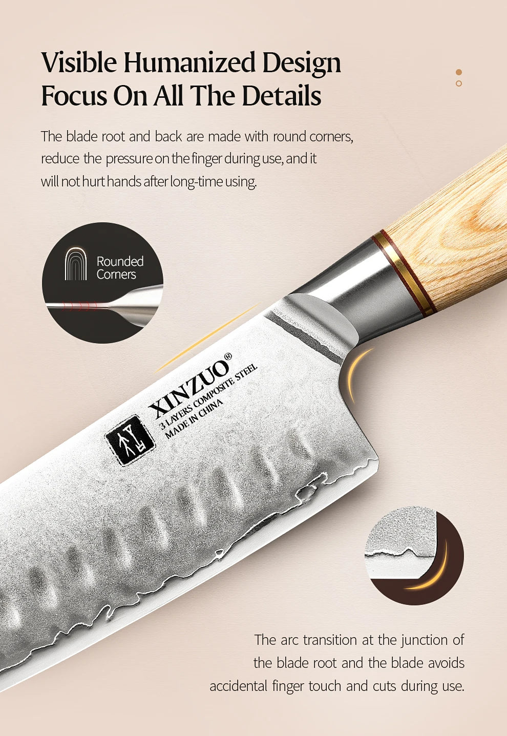 XINZUO 1-6PCS Pro Kitchen Knife Set – 10Cr15CoMoV Steel Core Blades & Japanese Pakkawood Handle for Ultimate Precision