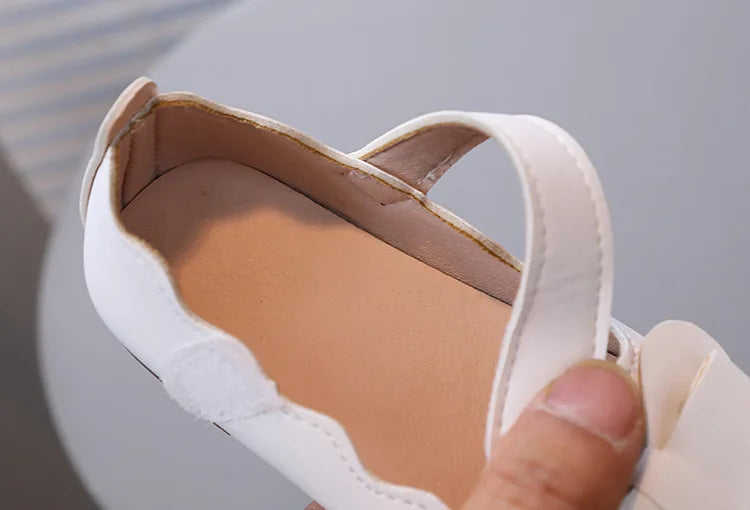 Mädchen-Schuhe 2025: Girls-Bow Leather Children's-Fashion - Casual Flat Collection