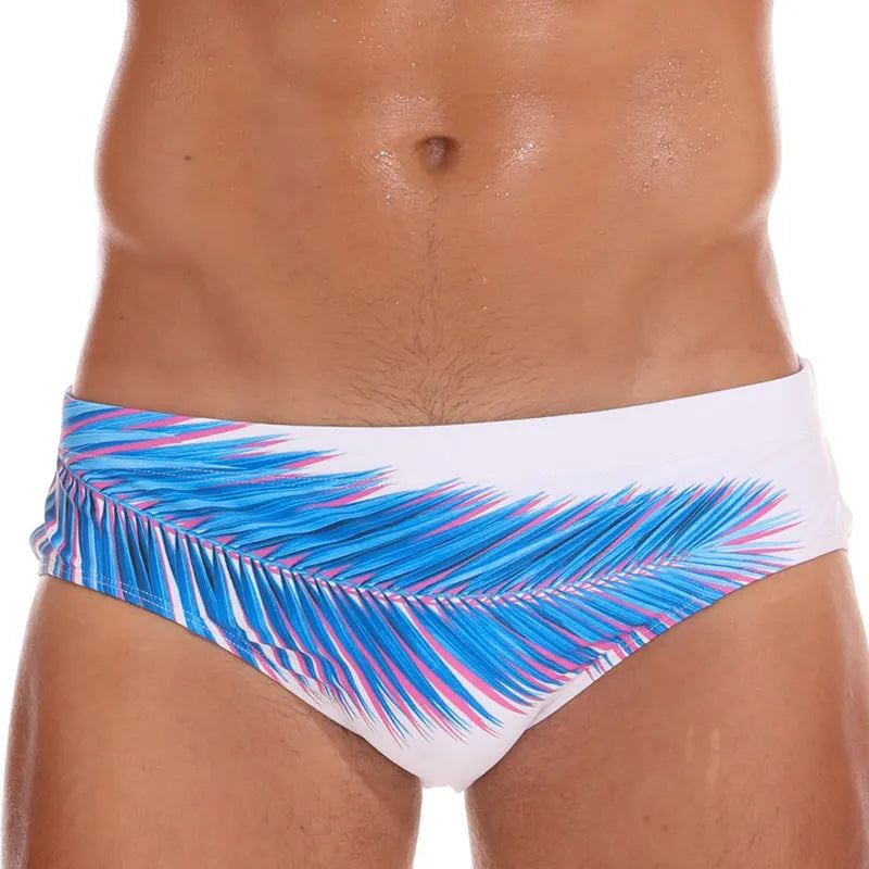 Datifer Summer Mens Shorts Swim Briefs Beach Sexy Removed Breathable Pad Printing Plus Size Bermudas Masculina Swimming Shorts