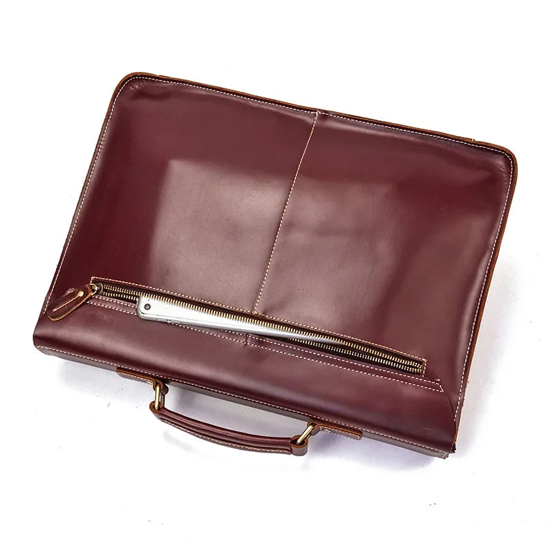 Luufan Aktentasche Rindsleder Business - 16 Zoll, 40x30x10cm