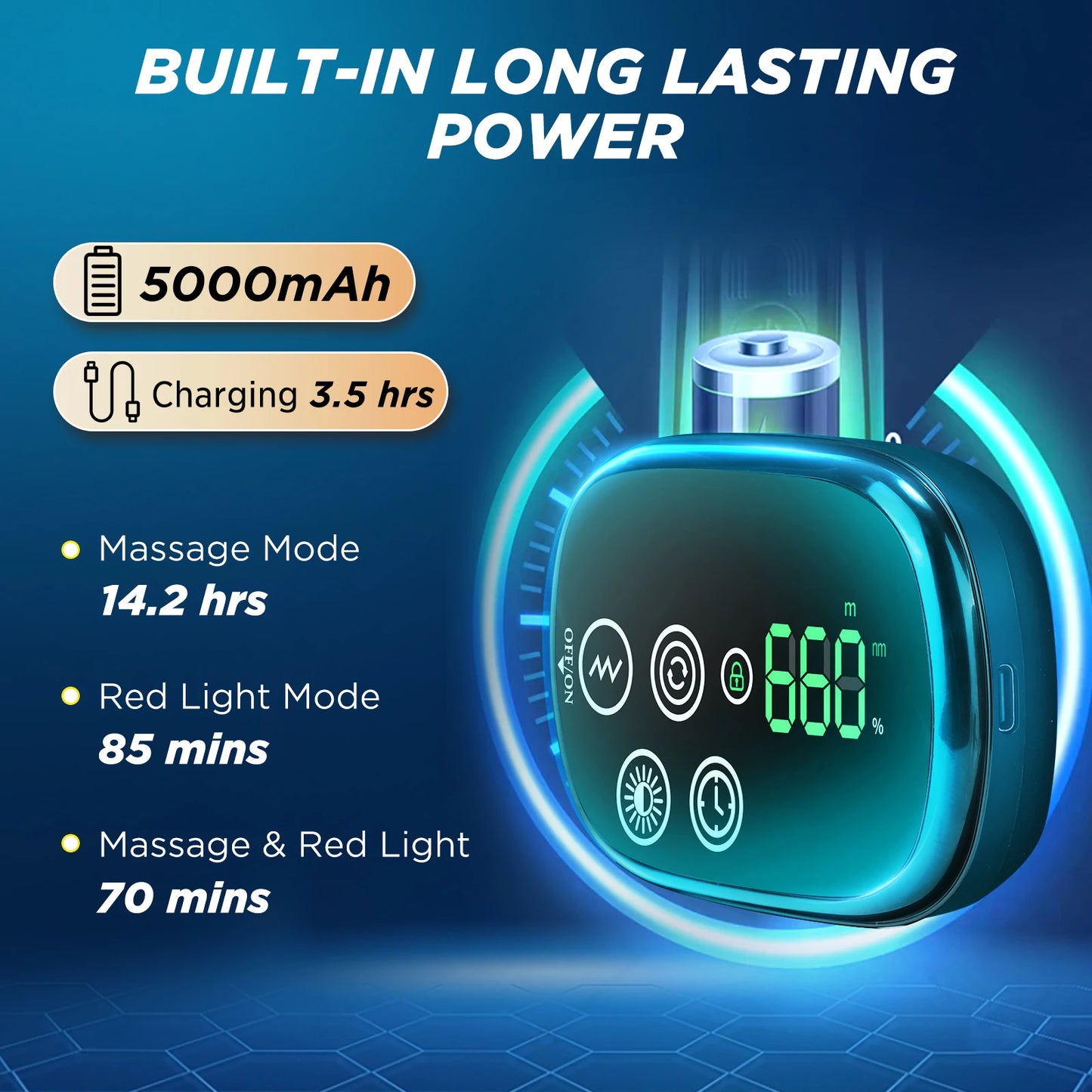 Centură lombară electrică de încălzire DeMoce - Masaj 3 niveluri M