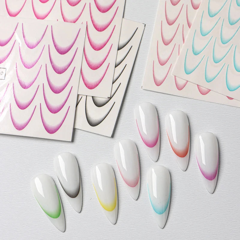 Choice FB-STZ40 Ombre French Nagelsticker - 8 Stück 6.3x10cm
