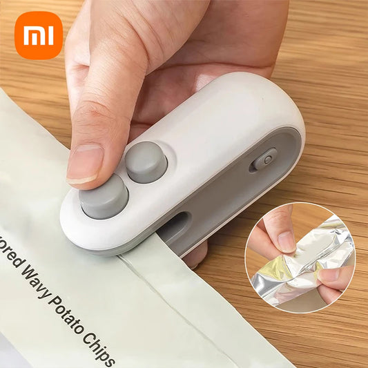 Xiaomi Mini Vacuum Bag Sealing Machine Package Sealer Bags Plastic Food Sealer Clip Bag Handheld Sealer Food Packaging For Home