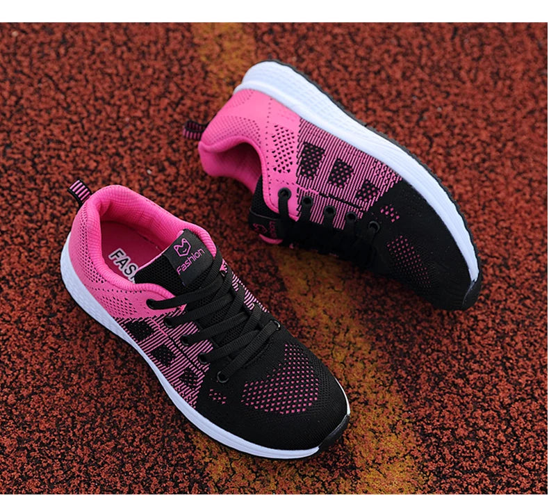 Women Casual Sneakers Fashion Breathable Mesh Flat Shoes Women's Outdoor Comfortable Non-slip Walking Shoes Tenis Feminino