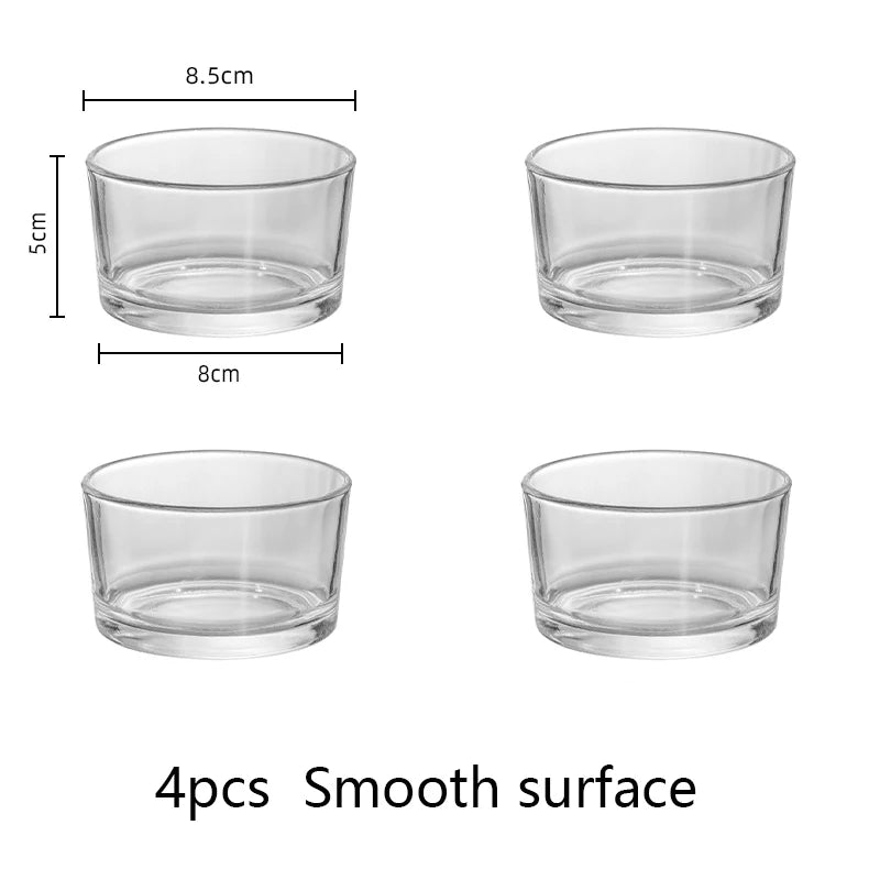 YWDL Mini Glas Schalen Set Eco Freundlich - 2/4 Stk 250ml