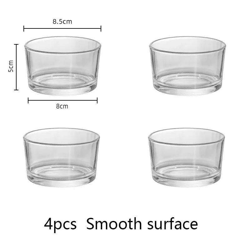 YWDL Mini Glasschalen Öko - Kapazität unter 1L 4 Stück - Golden Bridge Store