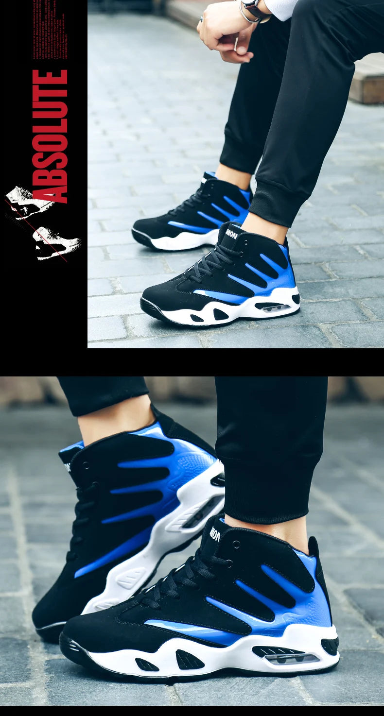 Men Sneakers Women Brand High Top Male Basketball Shoes Unisex Breathable PU Leather Sports Shoes Couple Trainers Zapatos Hombre