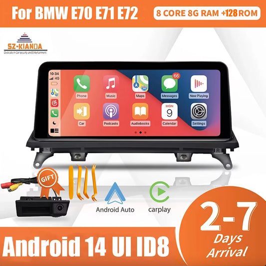 BMW CarPlay System 2025 - Wireless Android 14 Multimedia für X5 E70 X6 E71