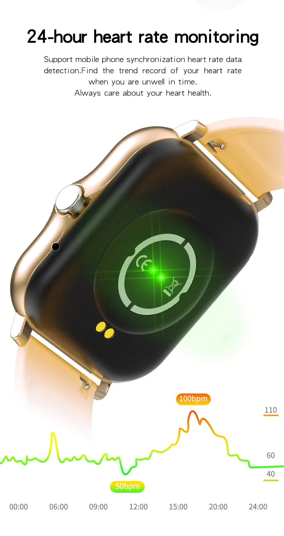 SmartWatch Pro Bluetooth Anruf - 1.44 Zoll SpO2 Blutdruck