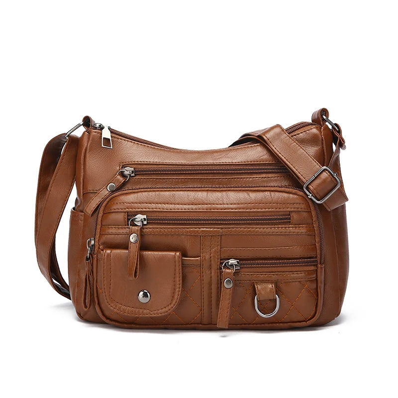 LANYIBAIGE Schultertasche Elegante - PU 12L Reißverschluss