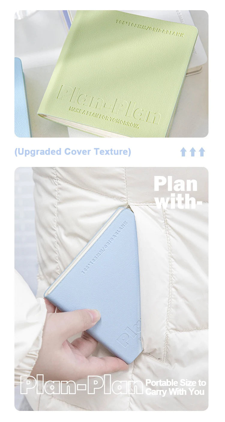 1PC Square Soft Leather Car Cable Notebook