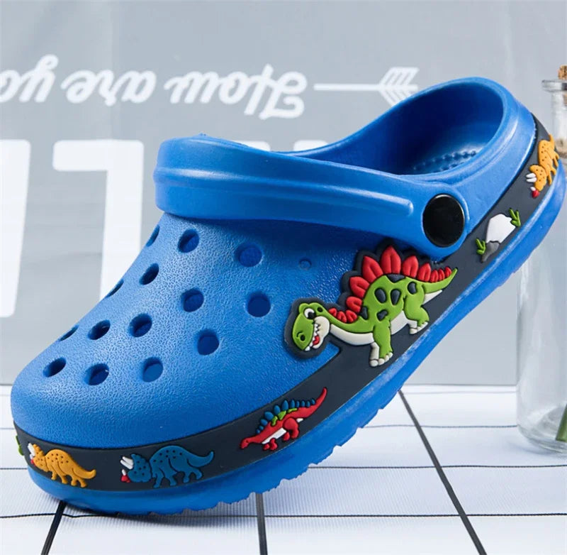 Kinder-Gartenschuhe 2025: Einhorn-Dinosaurier Strand-Sandalen Sommer Loch - Beach-Sandals Kollektion für Kinder