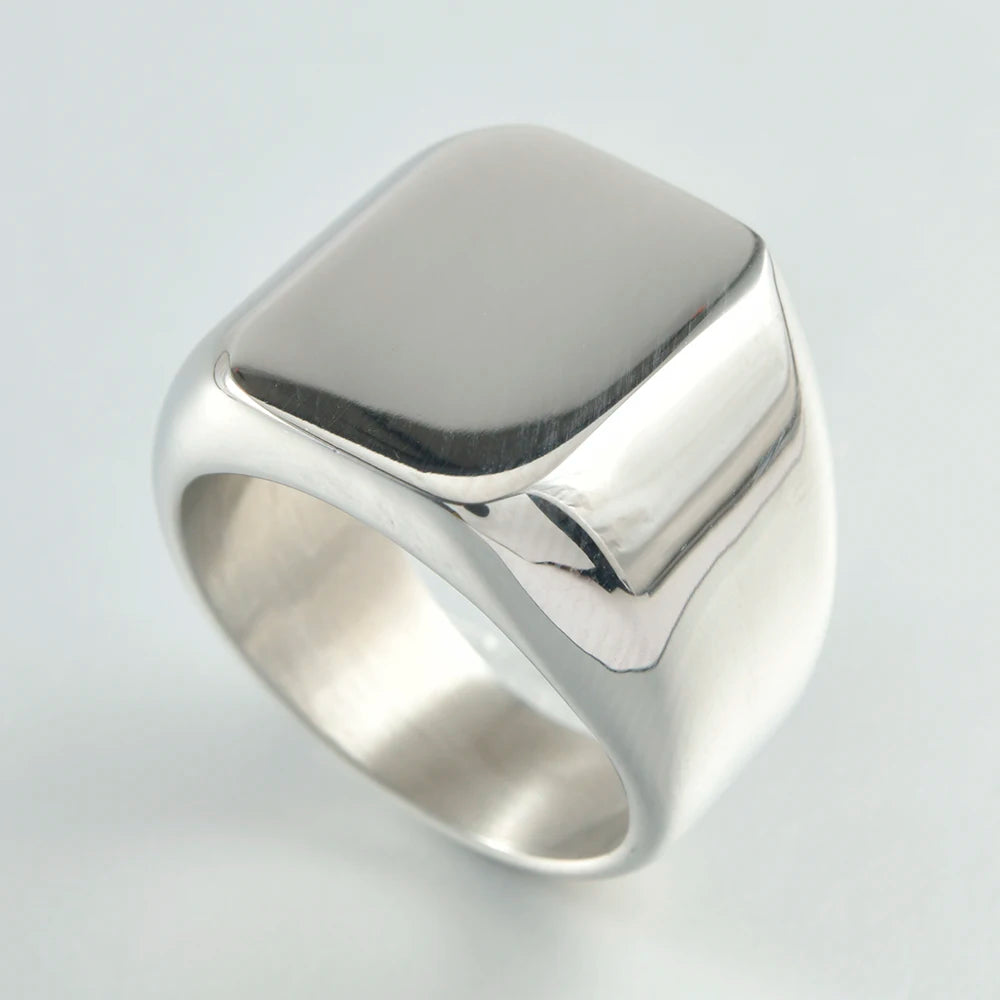 tajam BR231213 Glänzender Punk Ring - 316L Edelstahl 8mm