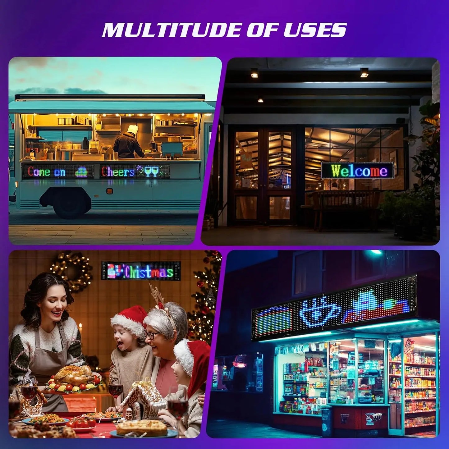 LED Display Programmable, LED light Sign with App Control,IP65 Flexible USB 5V LED Scoreboard, Personalised Light Sign ,DIY