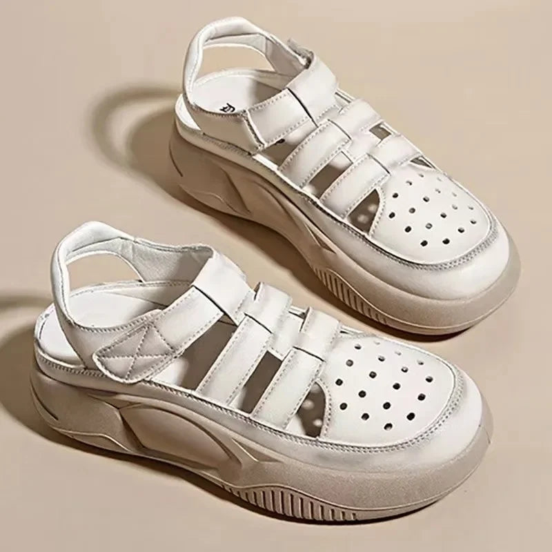 Women's Summer Casual Footwear Ladies Sports Sandals Fashion Closed Toe Sandals Shoes Woman Hollow Out Comfort Walk Sandalias
