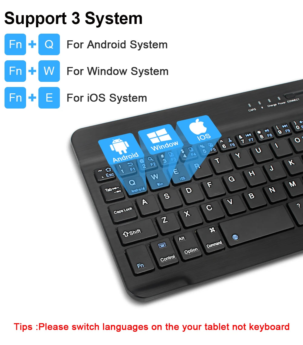 Bluetooth Wireless Tastatur und Maus für iOS Android Windows Tablet - Deutsche Version