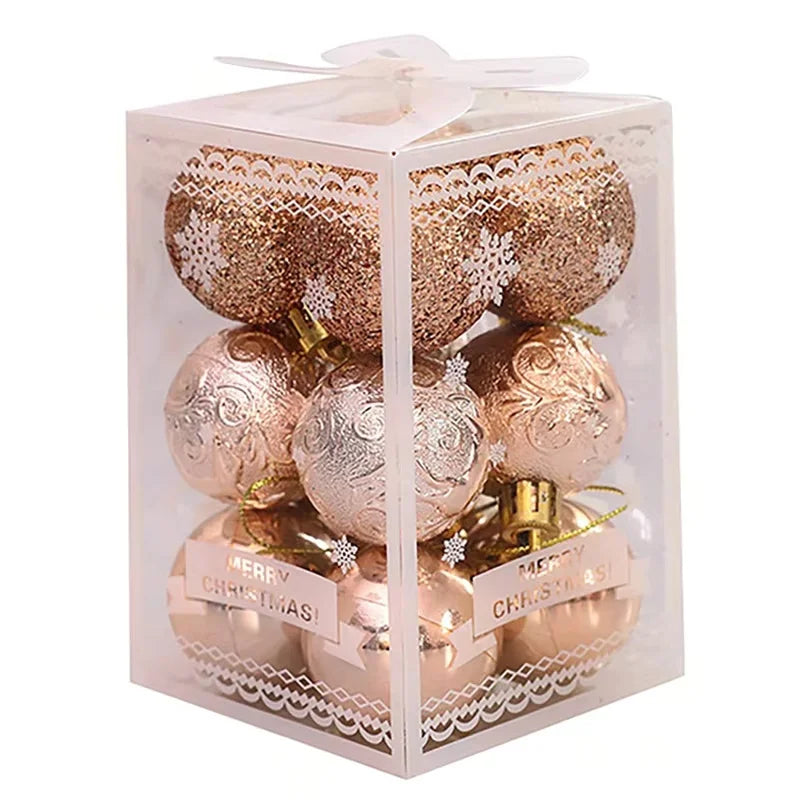 Choice Christbaumkugeln Glitzernde - Durchmesser 4 cm Kunststoff 12Stk