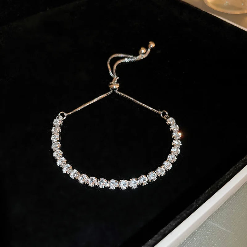 Wellen Geometrie Verstellbar Armband Bangle Luxus Mode Strass Kristall Armbänder Frauen Hochzeit Handgelenkband Schmuck