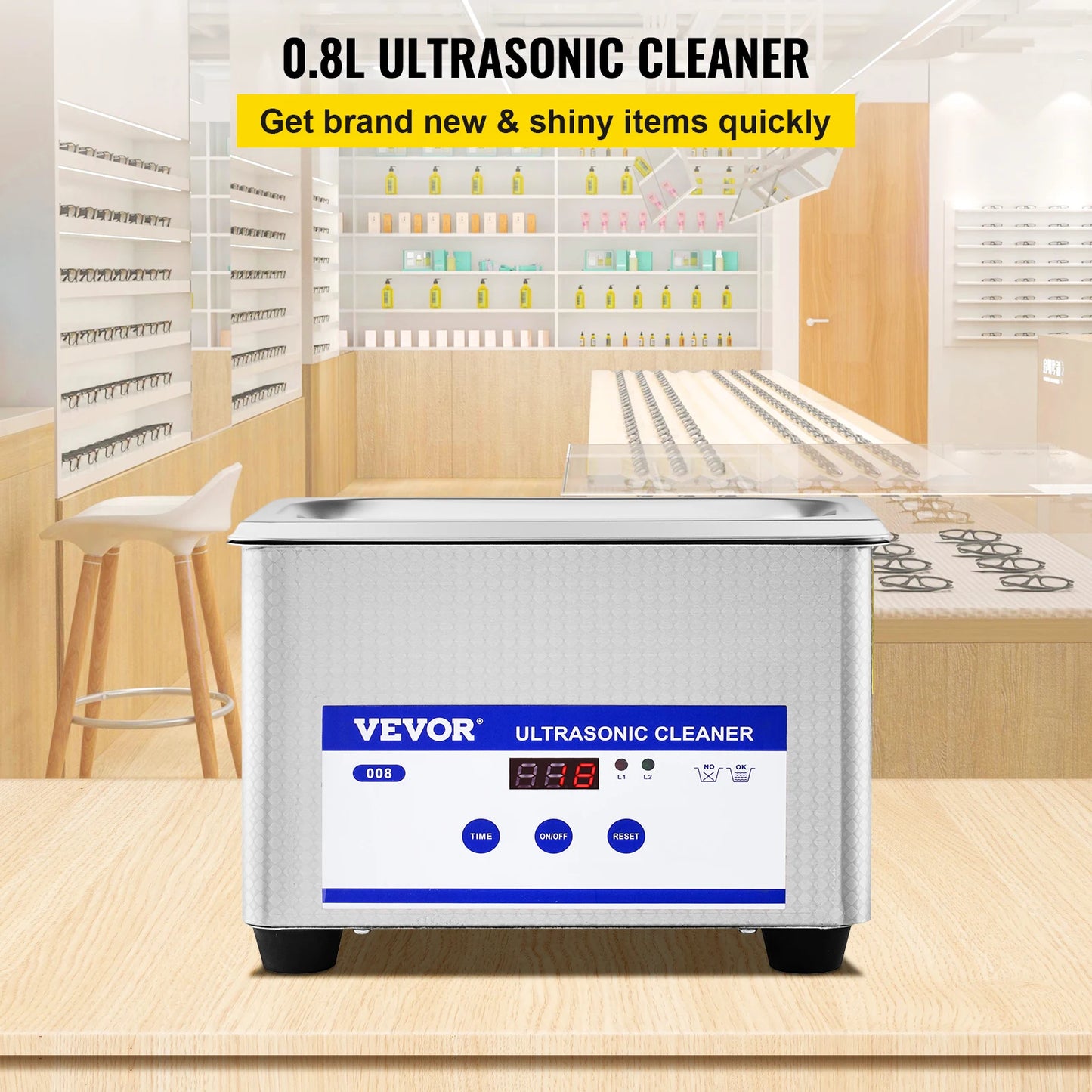 Ultraschall-Reiniger 2025: VEVOR 800ml Ultrasonic Cleaner Portable Washing Machine 35W Mini Dishwasher Collection