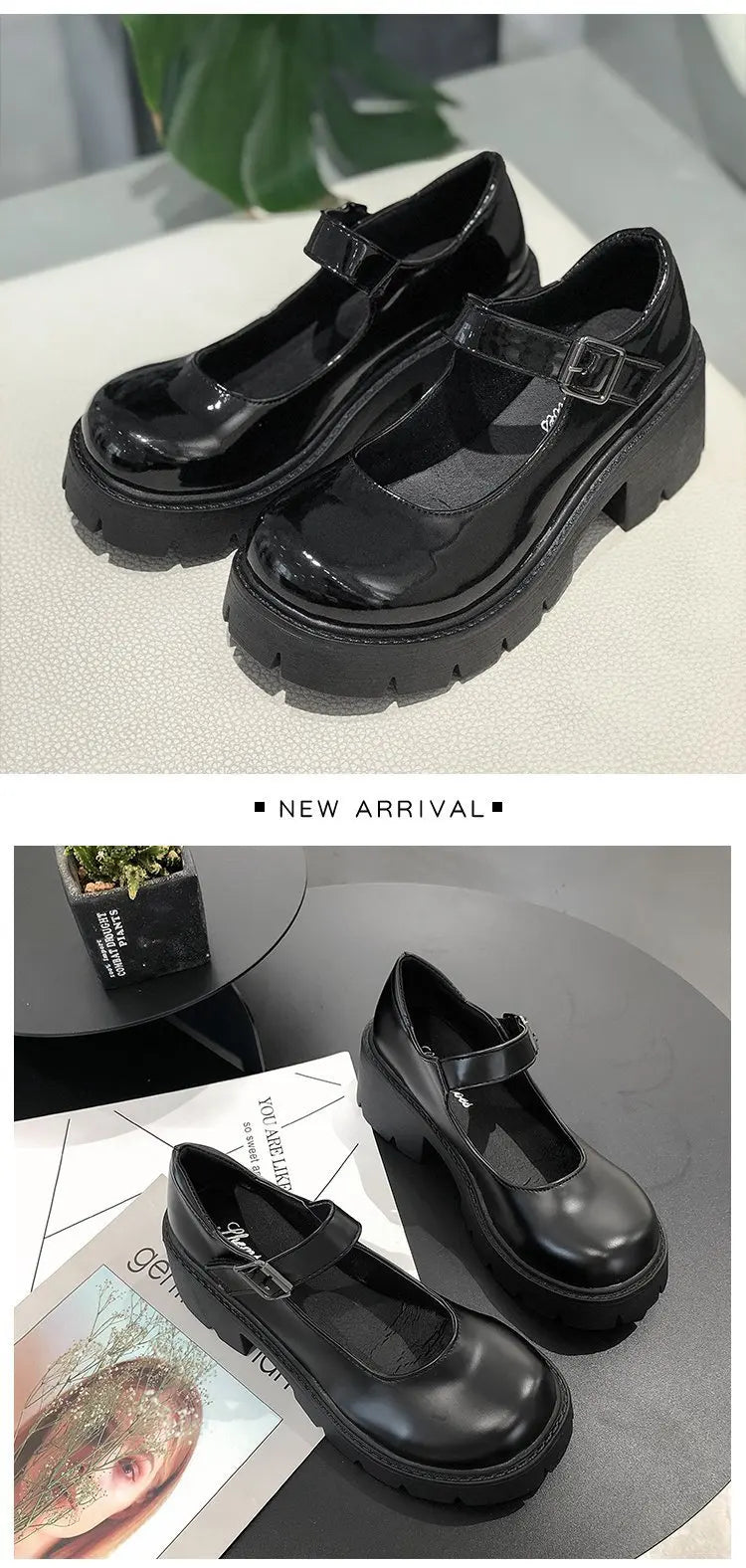 Frauen Schuhe 2025 - Neue Mädchen Lolita Schuhe Leder Herz Knöchel - Mary Jane Schuhe Süß Sexy Retro British Style