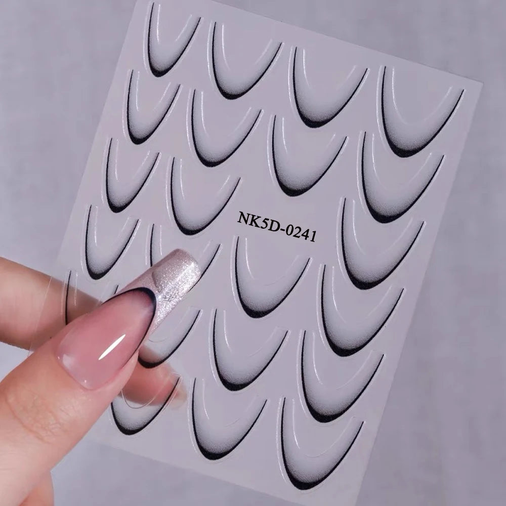 MAFANAILS French Gradient Sticker Set - 14 Stück 5D
