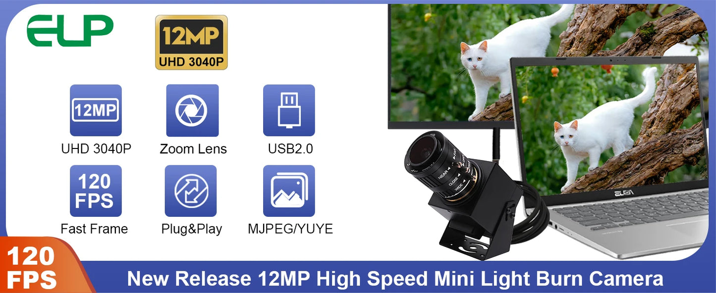 Cameră web ELP ELP-USB4KCAM30H 4K60FPS - USB3.0 HDMI 1/2.8"