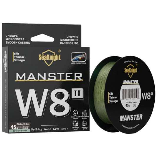 SeaKnight Brand W8 II Series Fishing Line 8 Strands 500m 300m anti-UV anti-saltwater Coating, Multifilament PE Line Braided Wire