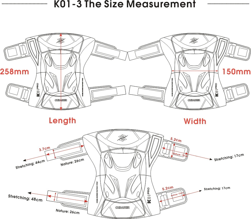 Cuirassier Protective Motorbike Kneepad Motocross Motorcycle Knee Pads MX Protector Night Reflective Racing Guards Protection