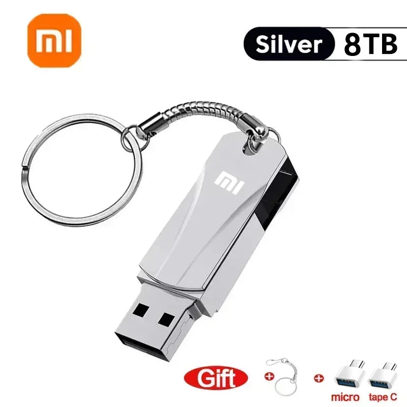 Xiaomi 16TB Flash Drive USB 3.2 Super High Speed Metal Transfer U Disk Pen Drive 8TB Waterproof Type C Disk SSD USB Drive Disk