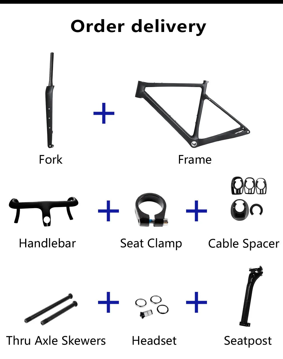 BXT Disc Brake Carbon Gravel Bike Frame 700C/27.5er Max Use 47C/2.1 Tire Carbon Gravel Bicycle Frame Thru Axle Carbon MTB Frame