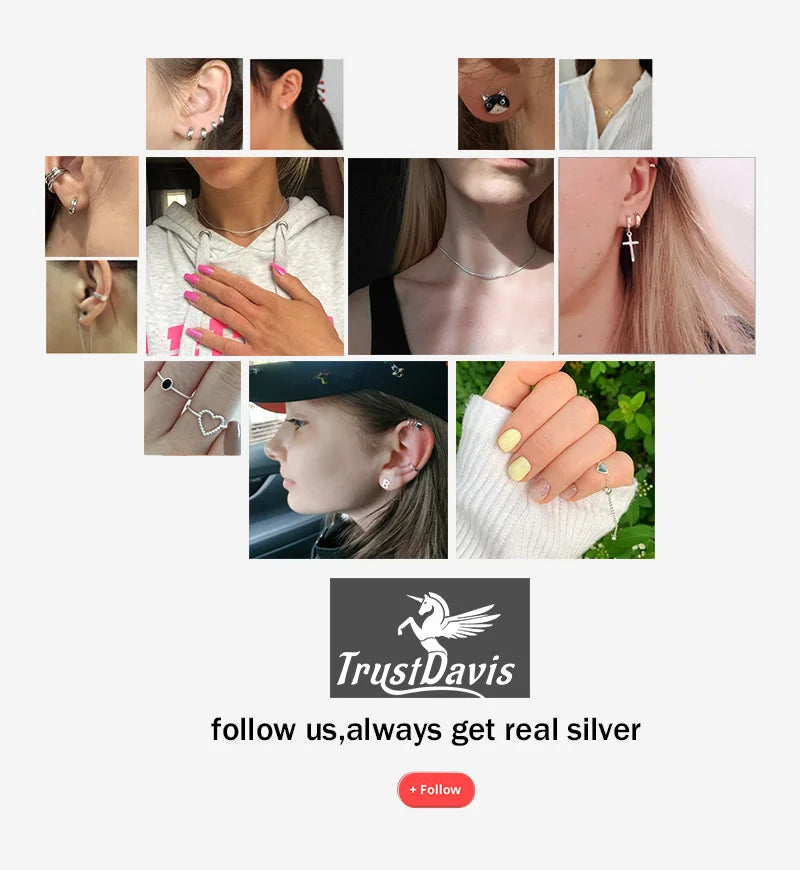 Trustdavis Authentic 925 Sterling Silver Fashion Sweet Double Layer Opening Ring For Women Wedding Party Fine Jewelry DA2247