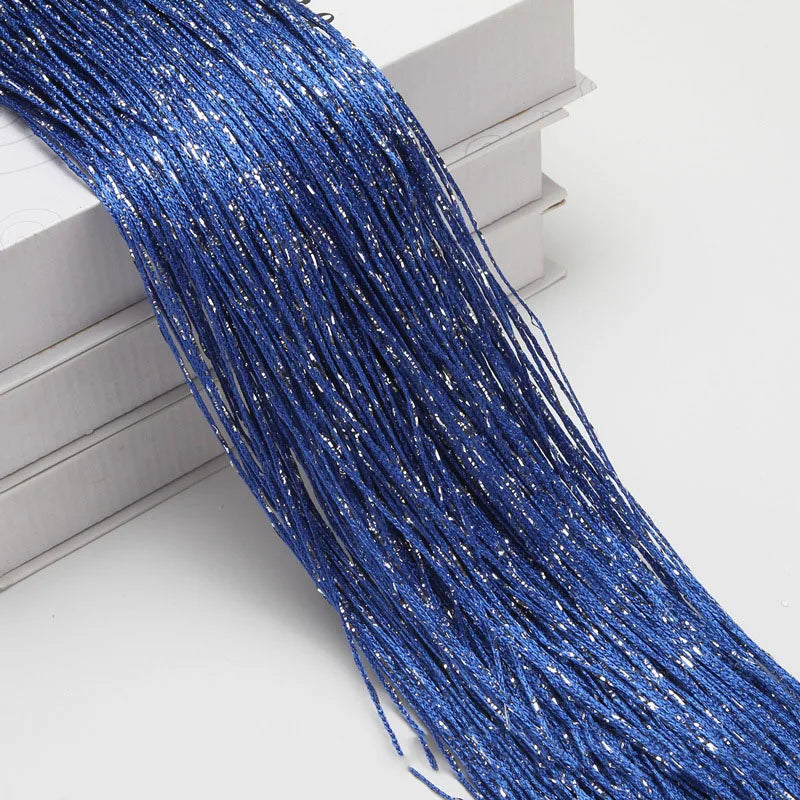 HomeStyle Glitzer-Türschnur - 100x200 cm silber Vorhang