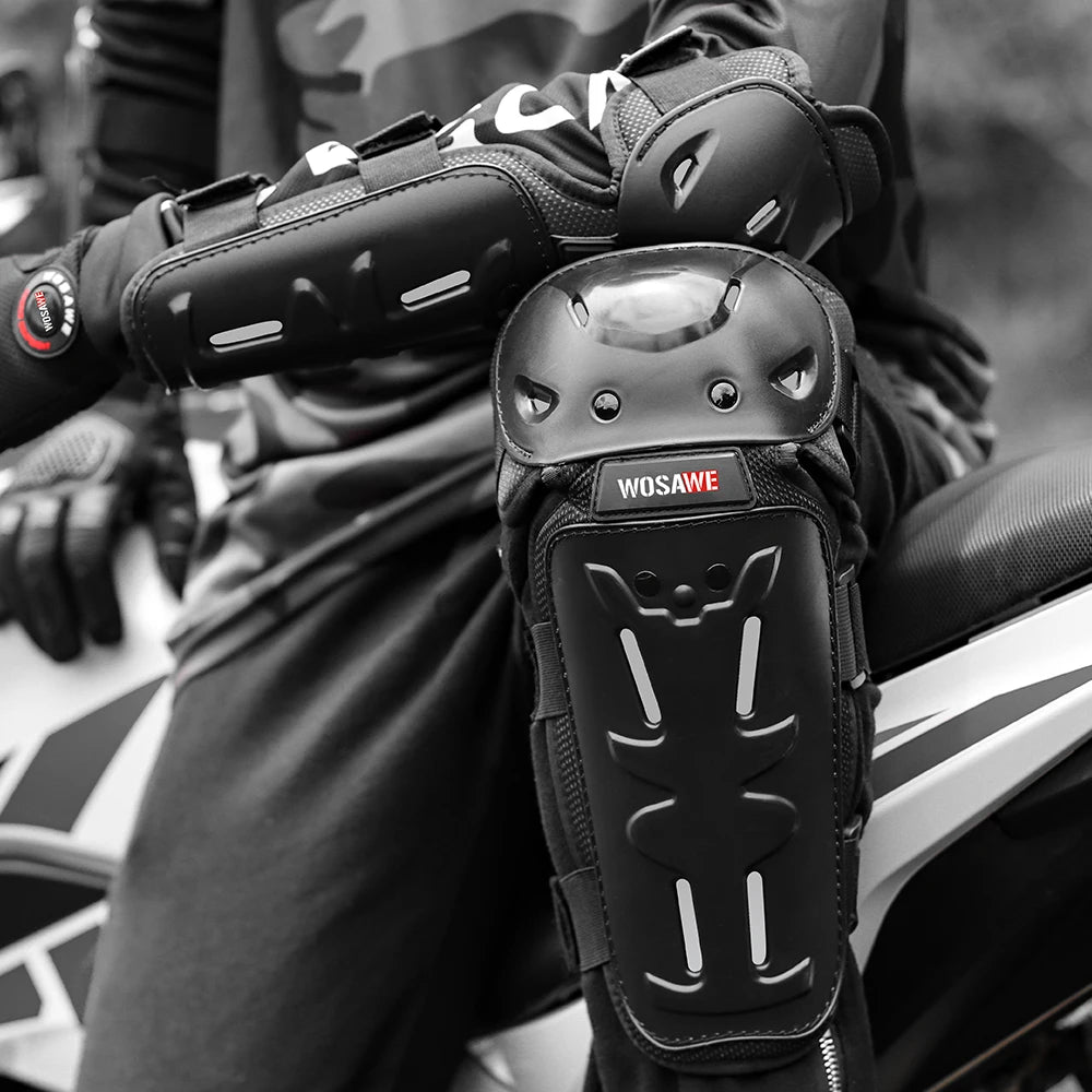 WOSAWE Sports Knee & Elbow Pads Motorcycle Knee Protection Ski Motocross Shin Guards Dirt Bike Off-road Cycling Knee Protector
