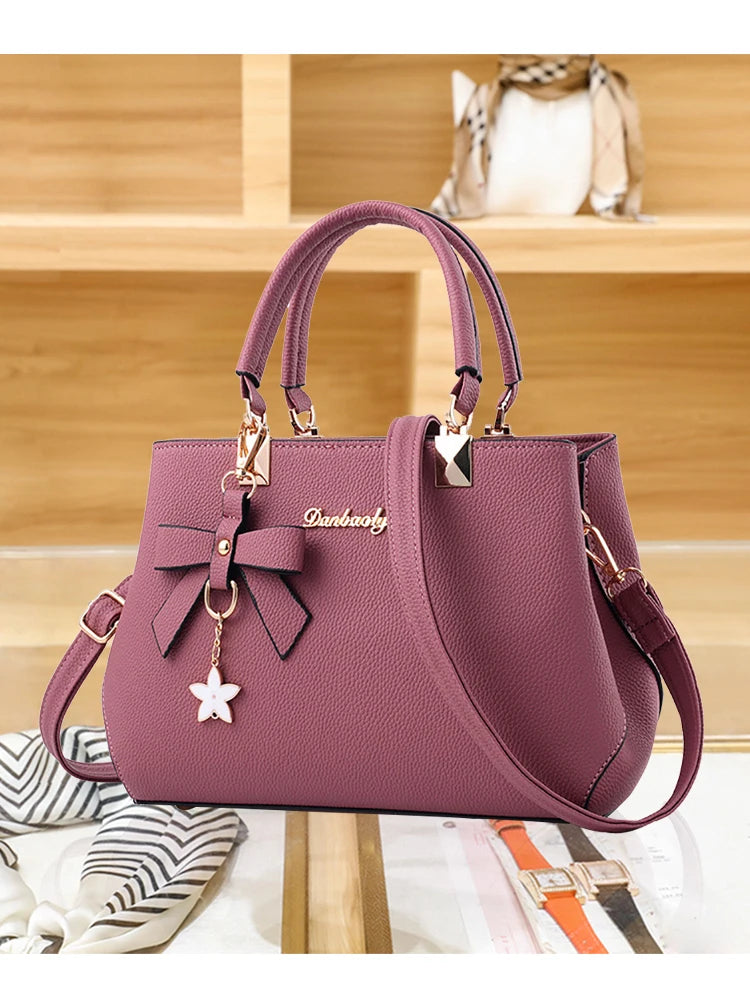 Fashion Bow Handbags for Women Luxury Ladies Shoulder Bag Crossbody Tote